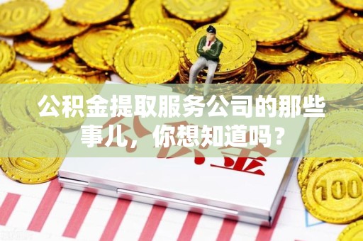 福建公积金提取服务公司的那些事儿，你想知道吗？